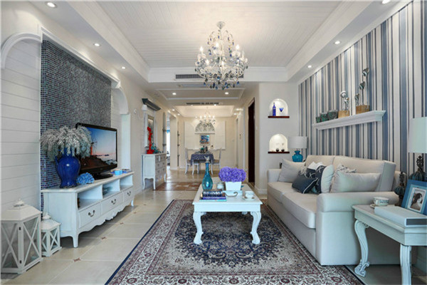 沈陽-方大勝景90平「地中?！寡b修設(shè)計風(fēng)格案例