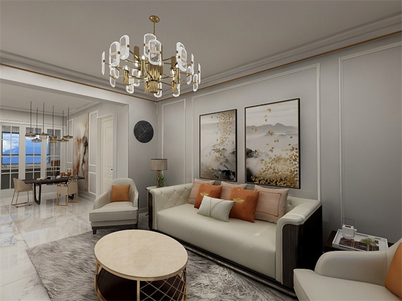 碧桂園88平輕奢風(fēng)格裝修案例(三)