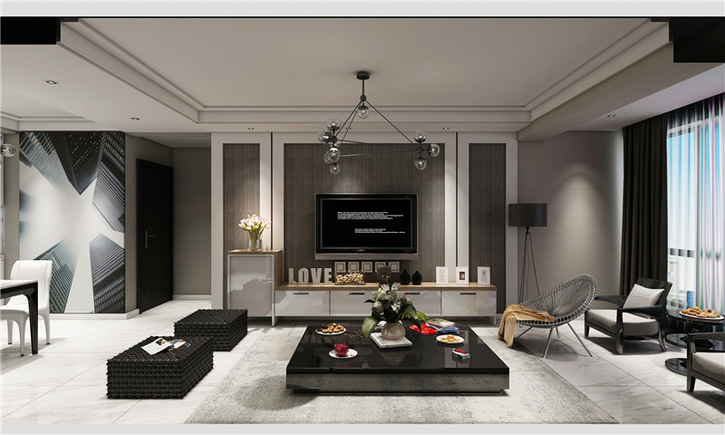 100平現(xiàn)代風(fēng)格裝修實(shí)景案例(三)