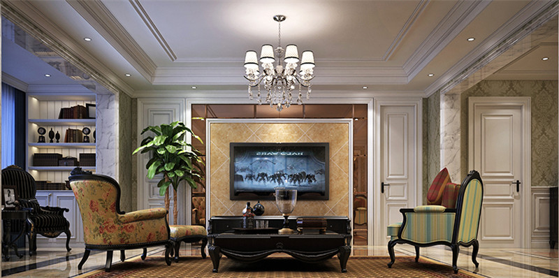 果嶺公館中式風(fēng)格實(shí)景裝修案例(二)