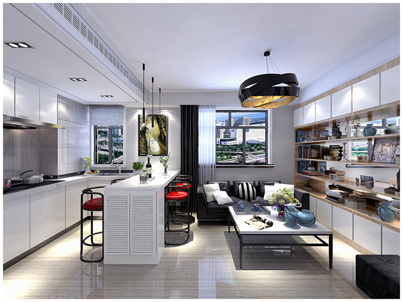 陽光100園區(qū)69平「現(xiàn)代風格」裝修案例(二)