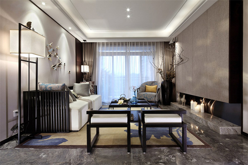 五彩陽光城88平「新中式風(fēng)格」實(shí)景案例(四)