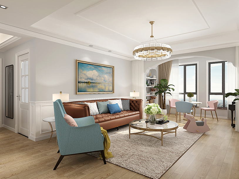 碧桂園130平「美式風格」裝修案例圖(三)