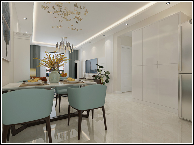 時(shí)代城117平「平黑白灰風(fēng)格」裝修實(shí)景圖(三)