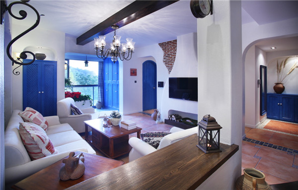 沈陽裝修公司85平米兩室「地中海」裝修風格案例圖