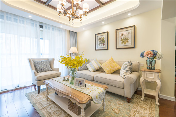 沈陽裝修公司85平米兩室「田園風(fēng)格」裝修案例圖