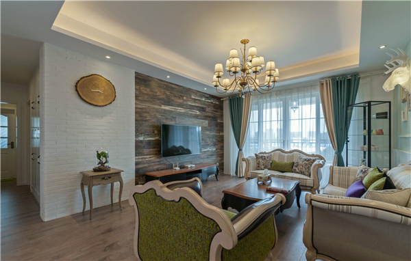 沈陽(yáng)裝修公司120平「美式風(fēng)格」裝修案例圖