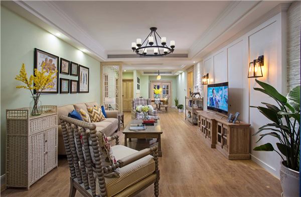 沈陽裝修公司139平米「田園風(fēng)格」裝修案例圖